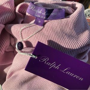 NWT Ralph Lauren Purple Label Sweater Turtleneck Silk